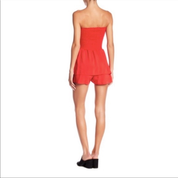 Nordstrom Red Strapless Smock Romper - Picture 12 of 12